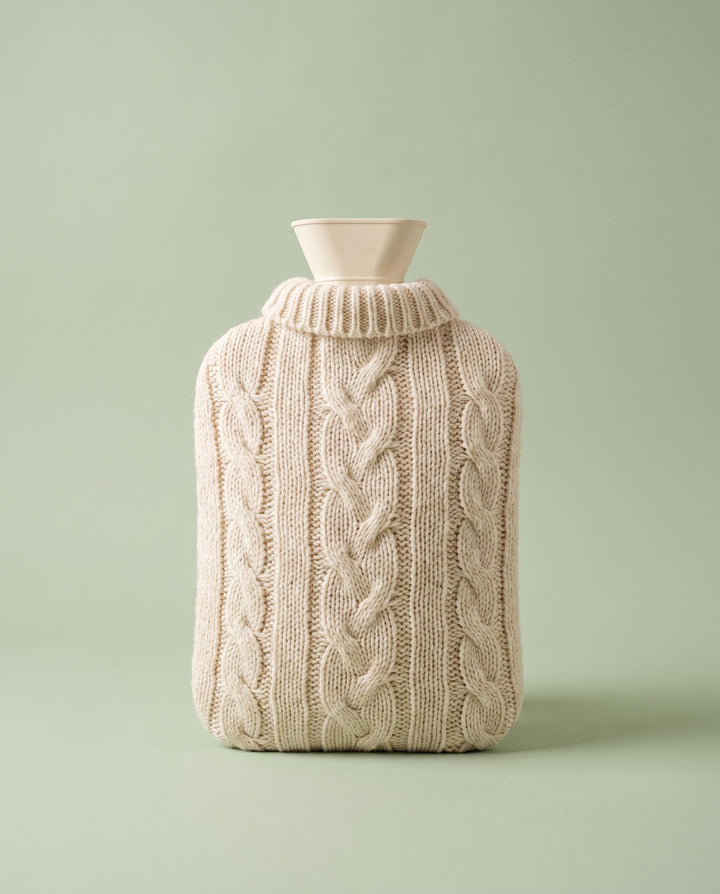 Hot Water Bottle with Knitted Cover