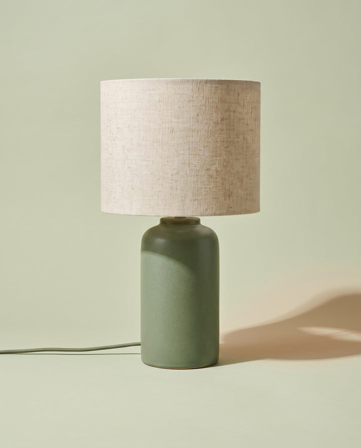 Ceramic Table Lamp with Linen Shade