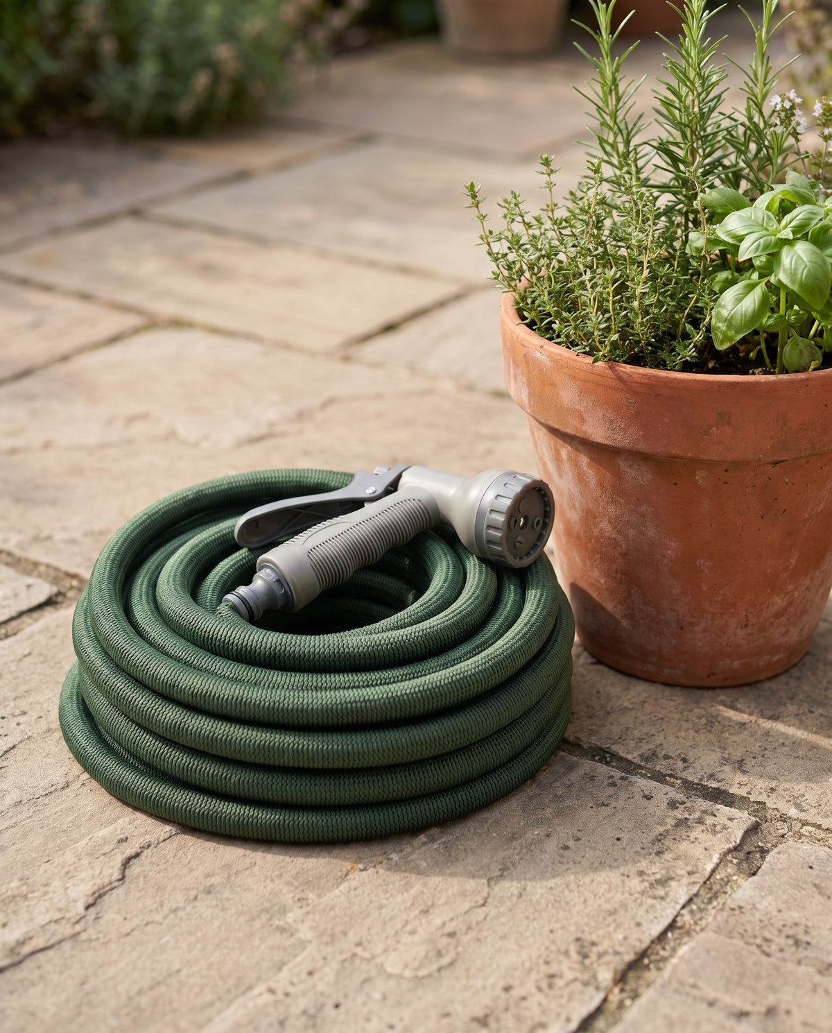 Expandable Garden Hose, 30 m in use