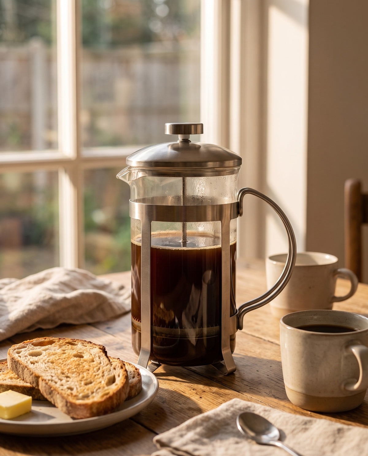 French Press, 1 L in use
