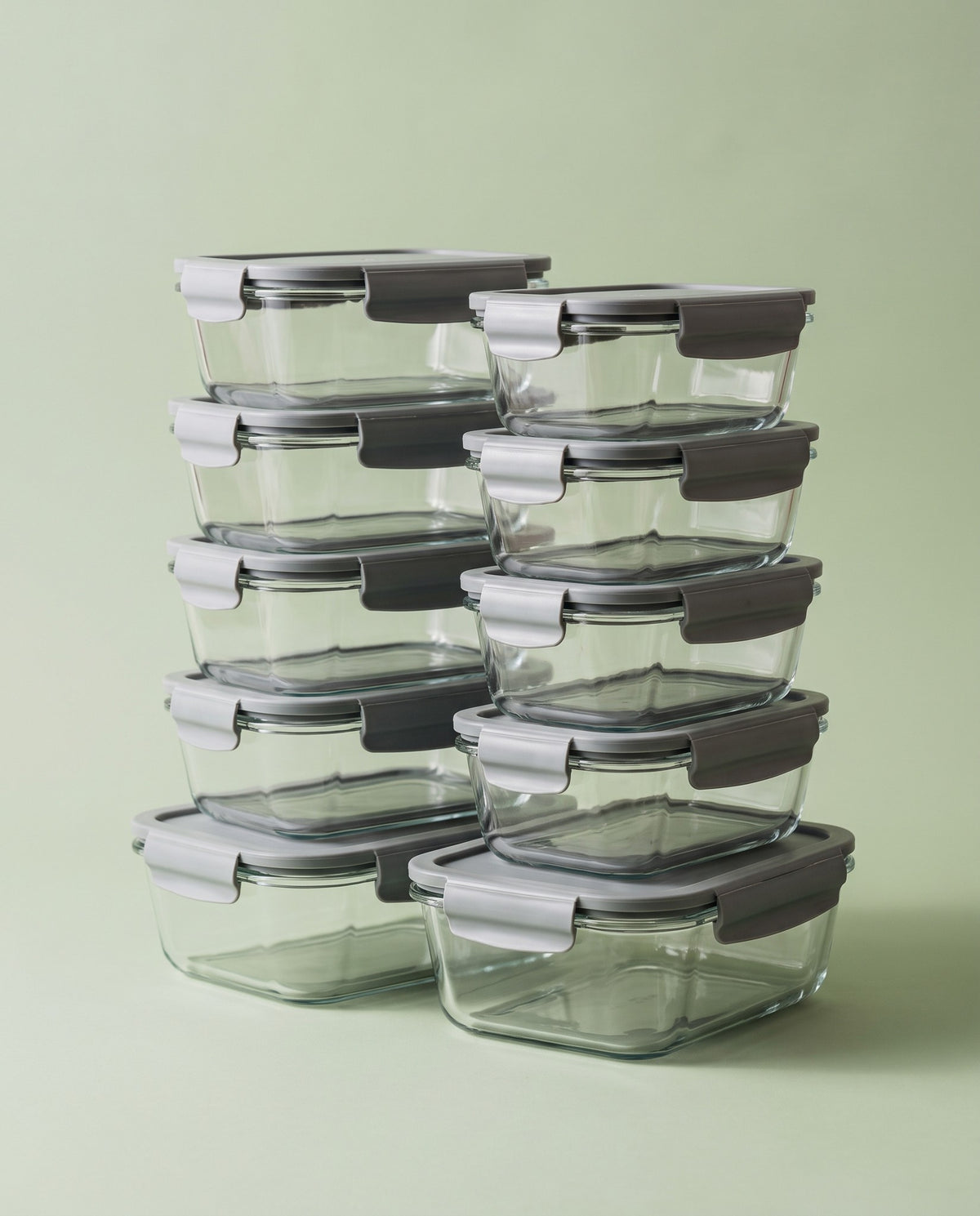 Glass Food Containers, Set of 10