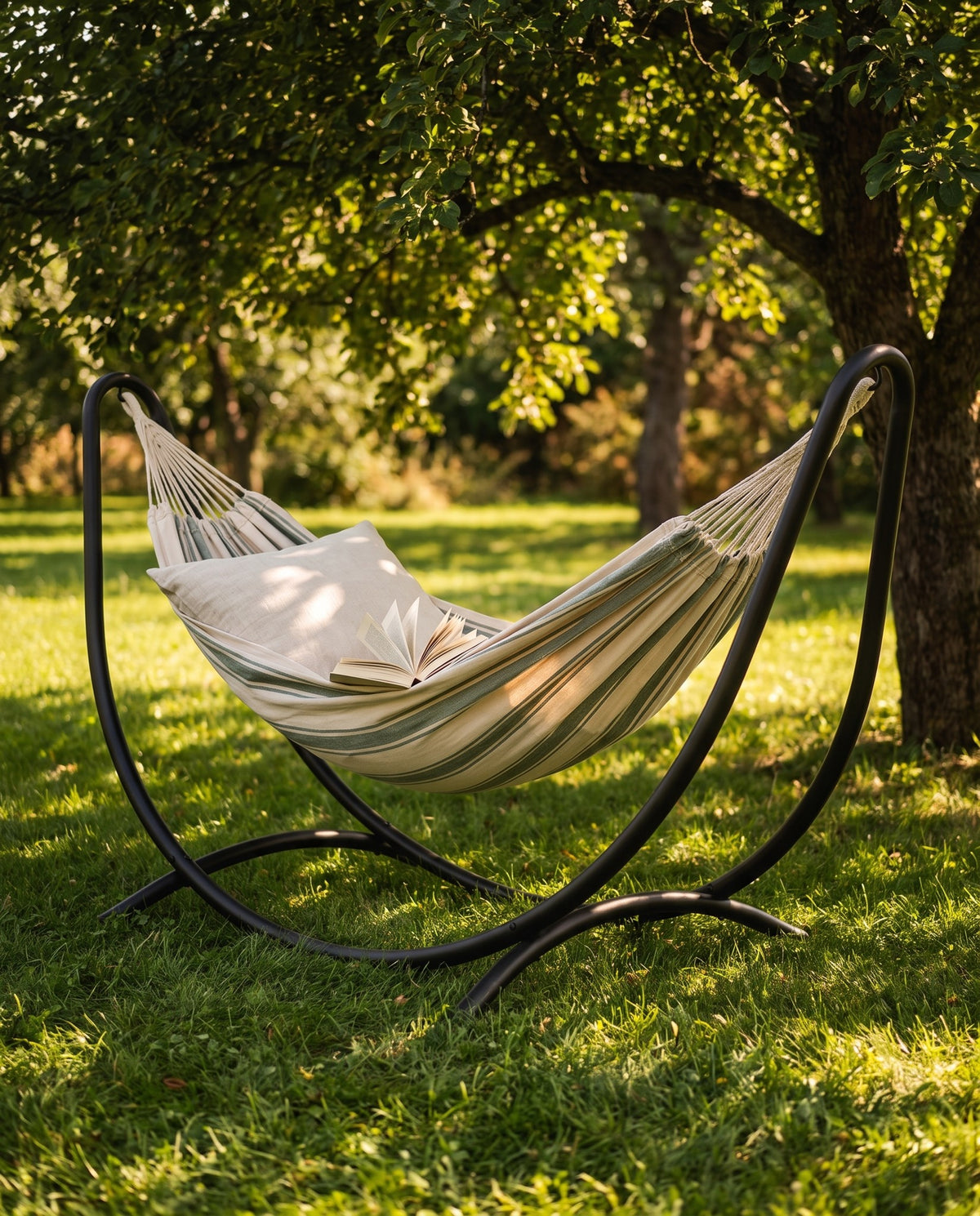 Hammock with Stand in use