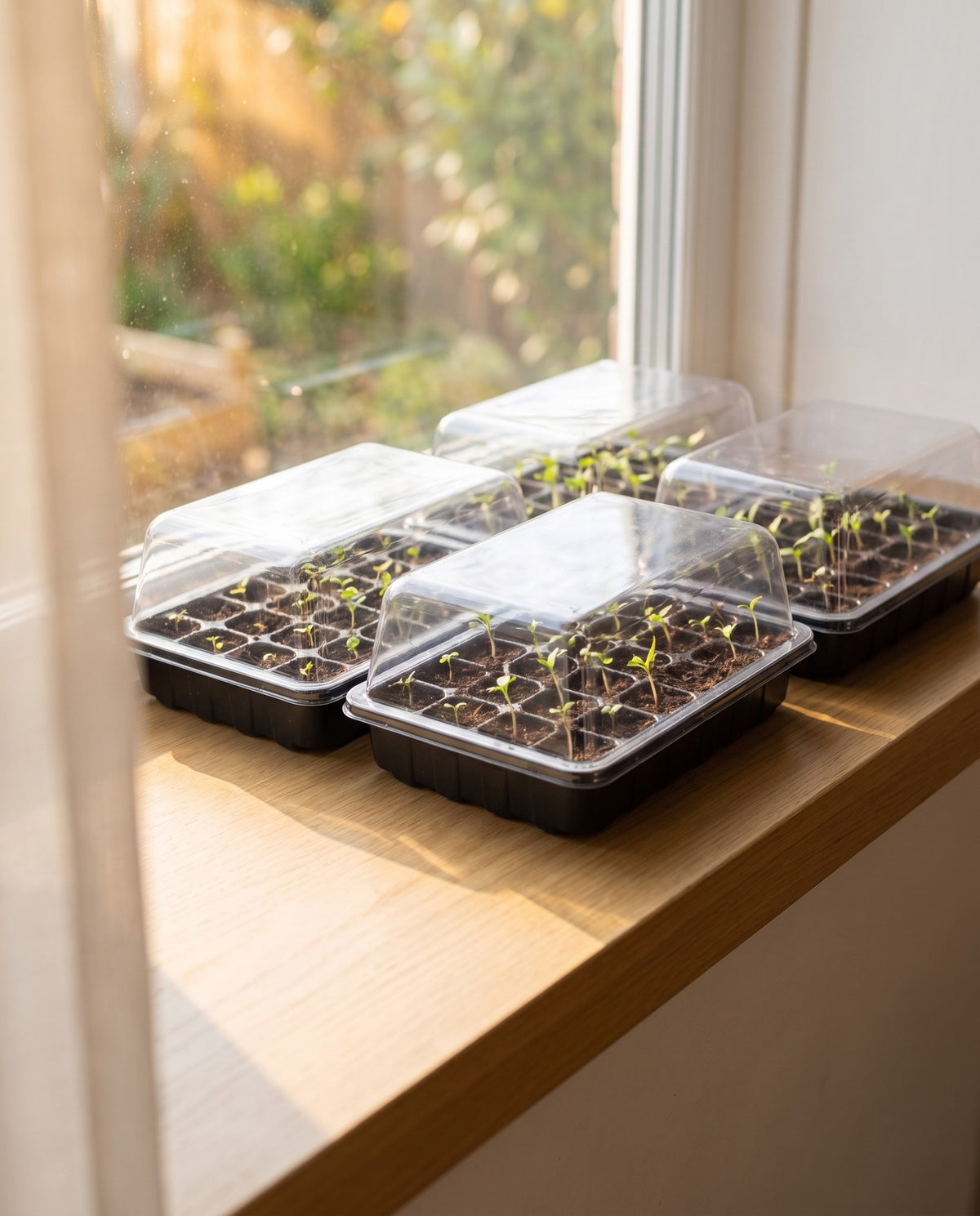 Seed Starter Trays, Set of 4 in use
