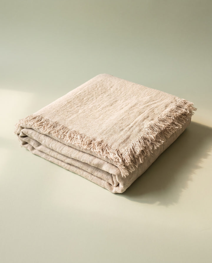Stonewashed Linen Throw